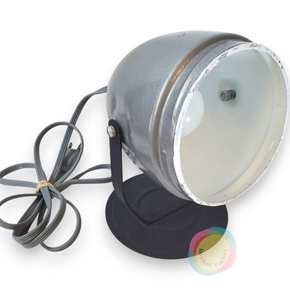 Industrial Bullet Spotlight Desk Lamp 8" Tested